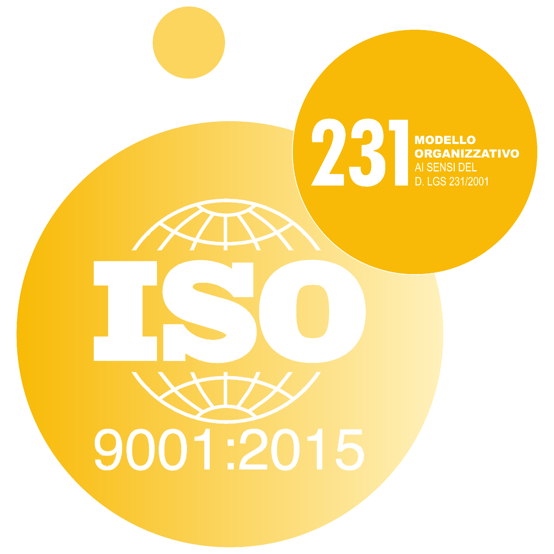 Logo Certificazione ISO 9001:2015 e Modello organizzativo 231